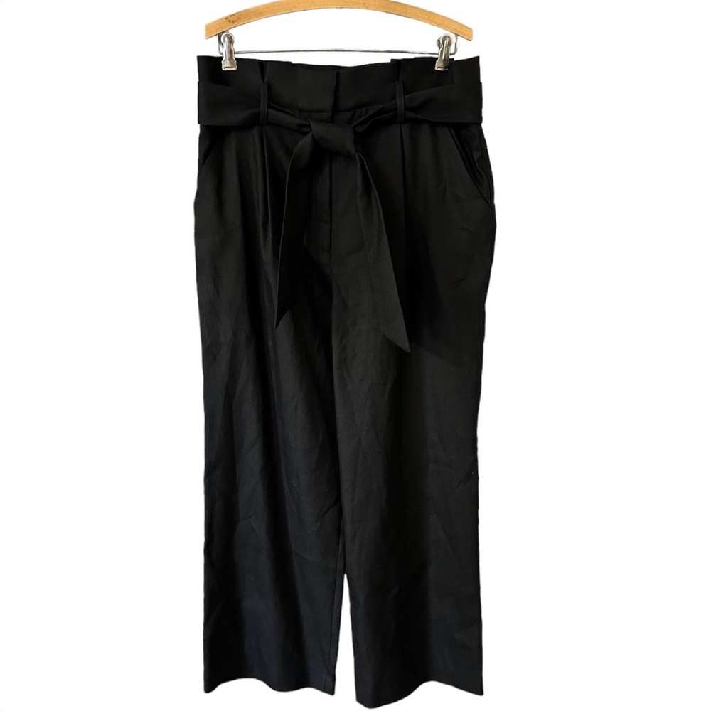 NWT Veronica Beard Elice Pants Black Linen Blend Women’s‎ Size 14